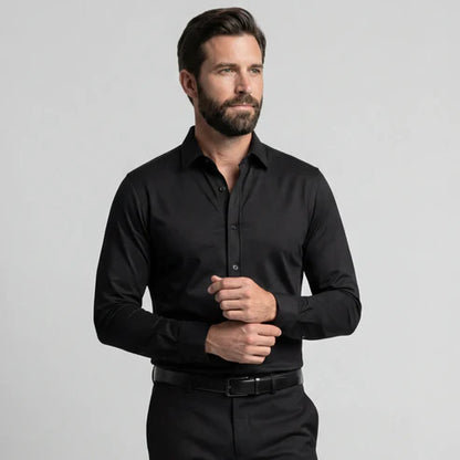 Linear | Strijkvrij Bamboo-Blend Slim Fit Overhemd