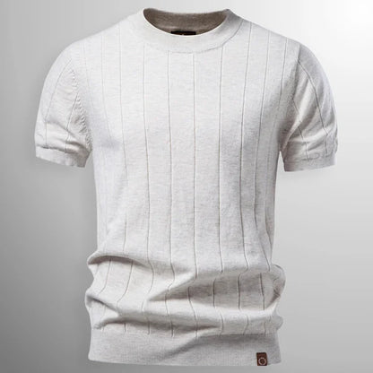 Aura | Luxe Gebreid Verticaal-Reliëf Shirt