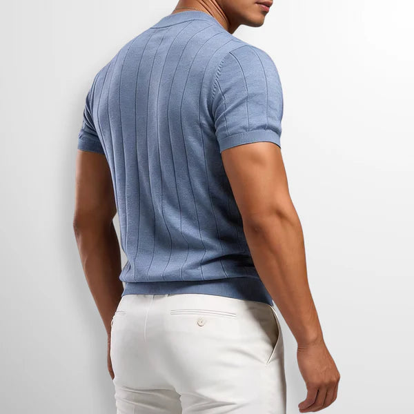 Aura | Luxe Gebreid Verticaal-Reliëf Shirt