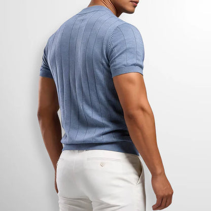 Aura | Luxe Gebreid Verticaal-Reliëf Shirt