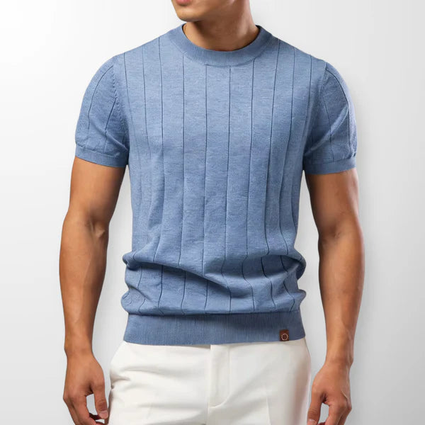 Aura | Luxe Gebreid Verticaal-Reliëf Shirt