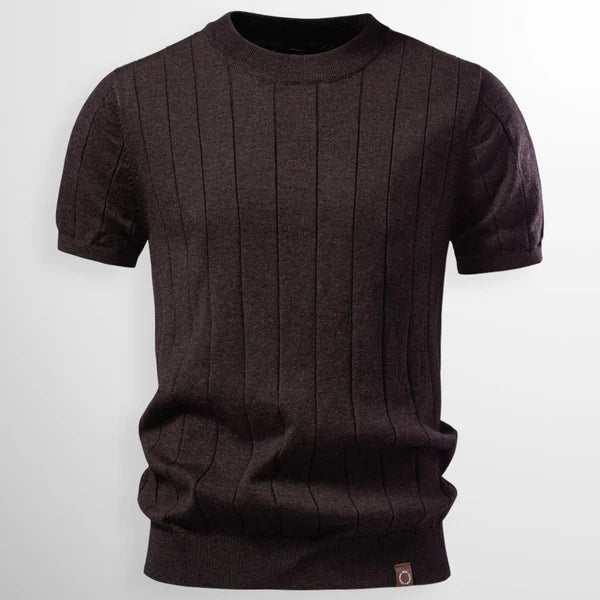 Aura | Luxe Gebreid Verticaal-Reliëf Shirt