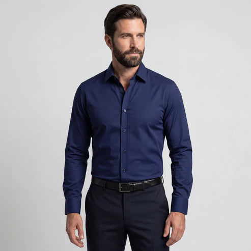 Linear | Strijkvrij Bamboo-Blend Slim Fit Overhemd
