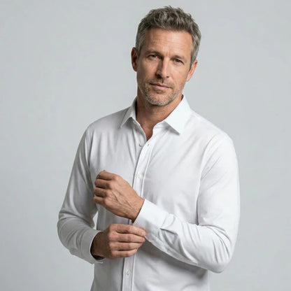 Linear | Strijkvrij Bamboo-Blend Slim Fit Overhemd